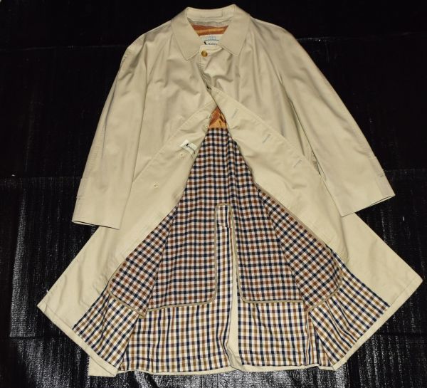 ☆AQUASCUTUM OF LONDON英国製アクアスキュータム裏地クラブチェック柄