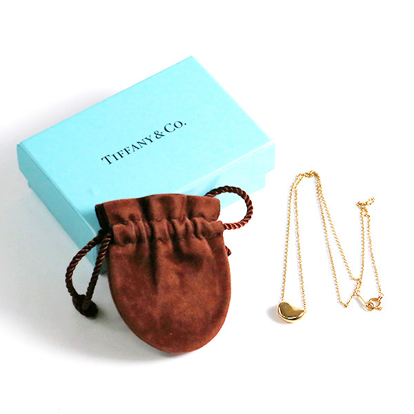 TIFFANY &Co. ティファニー K18 750 4.1g ビーンズ ネックレス 中古 