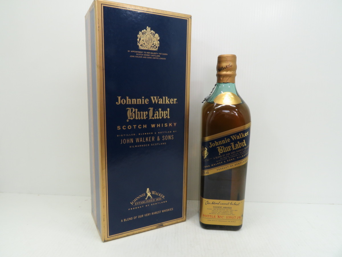 古酒◇Johnnie Walker/ジョニーウォーカー　ブルーラベル　青　スコッチ　ウイスキー　箱付　750ml　43%　未開栓