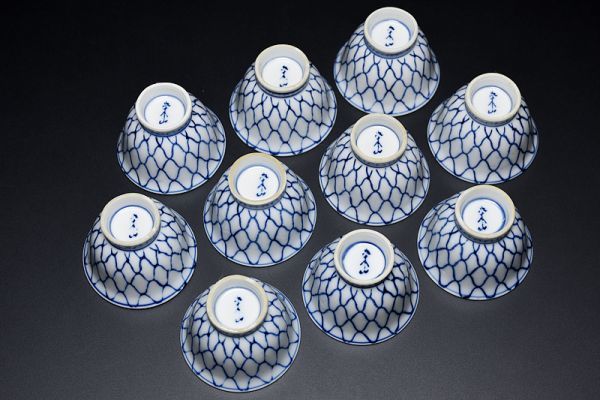 骨董古伊万里 染付 山水文 変形皿 焼き継ぎ 富士山 唐草 初期伊万里