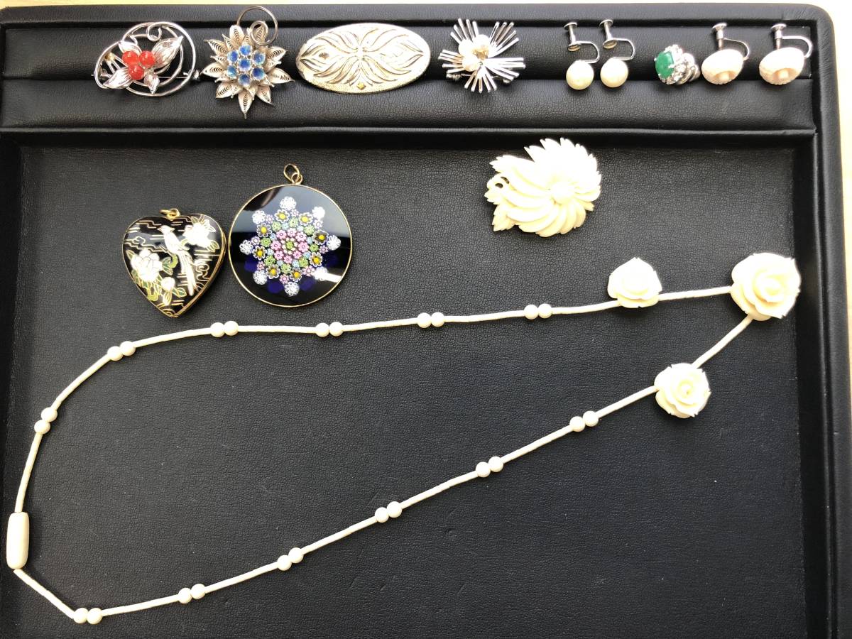 【人気セール，SALE】 423 1円出品 ブローチ イヤリング ネックレス 象牙 おまとめ(東洋彫刻)｜売買されたオークション情報、yahooの商品情報をアーカイブ公開 - オークファン その他