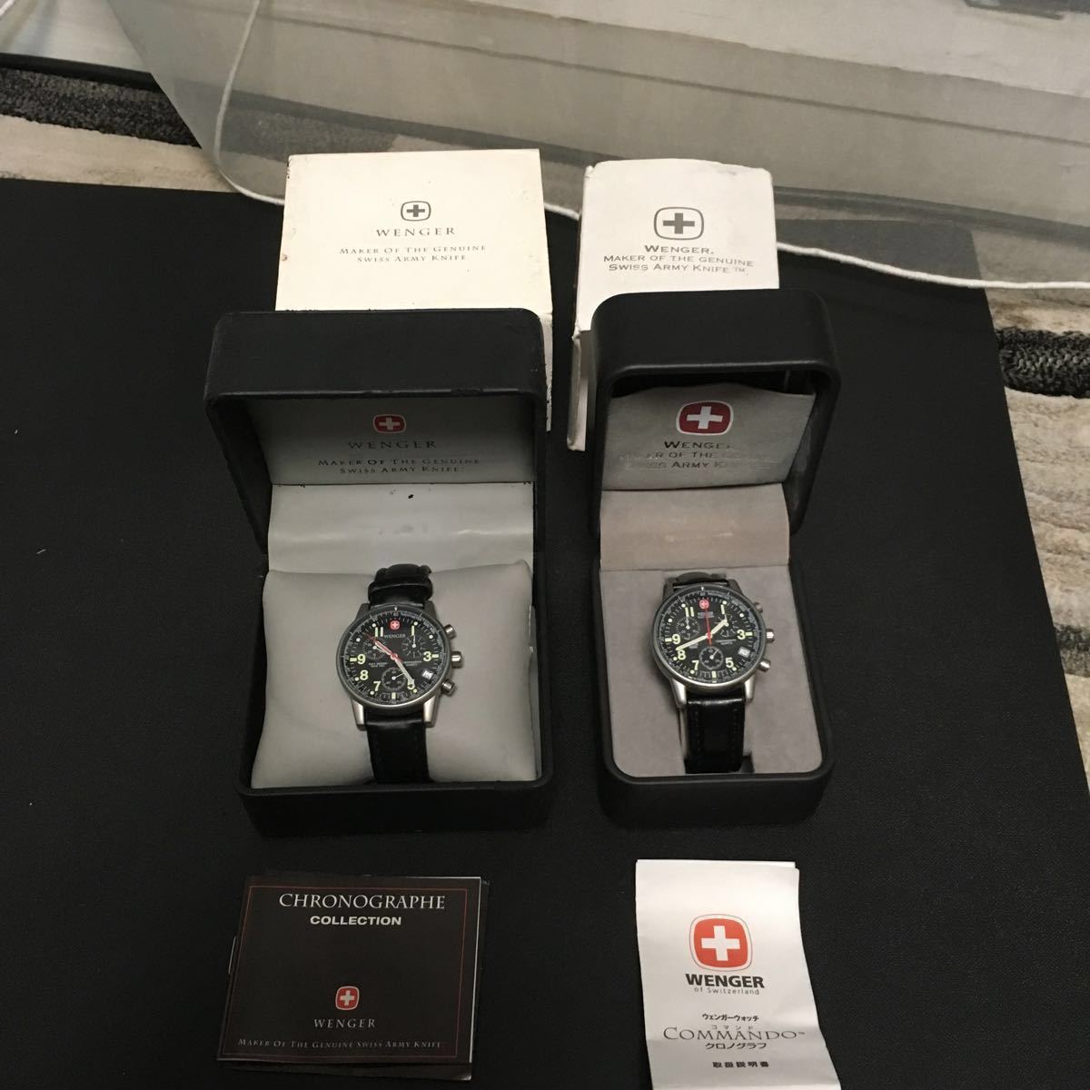 中古 WENGER ウェンガーウォッチ COMMANDO コマンド クロノグラフ 2本 