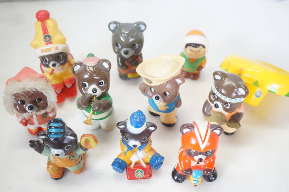 △昭和レトロ たくぎん たくちゃん 9点セット 貯金箱 ソフビ人形 ほく