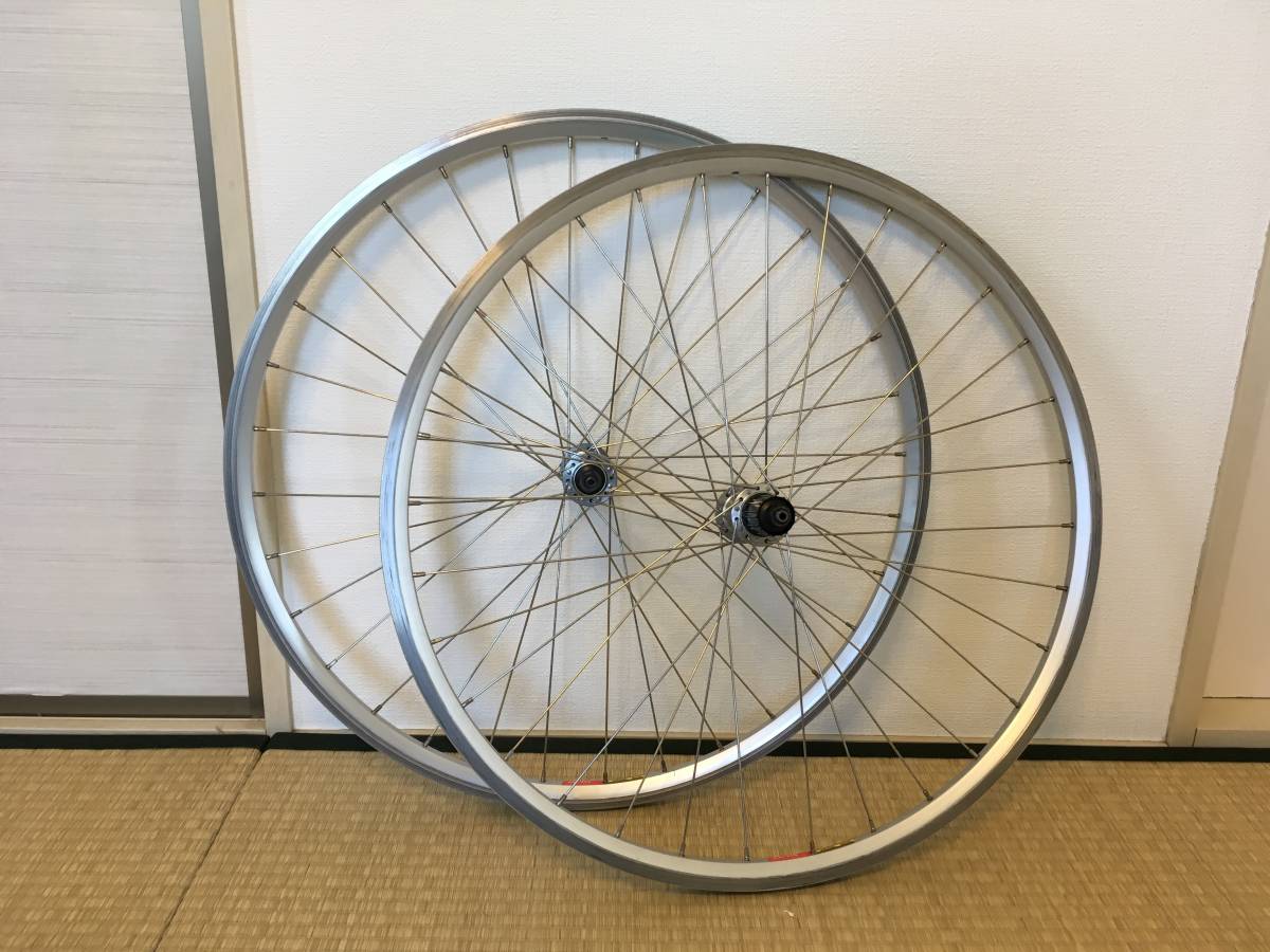 自転車 ARAYA 700C 完組ホイール AR-713 シマノ7速 カセット付き 美品