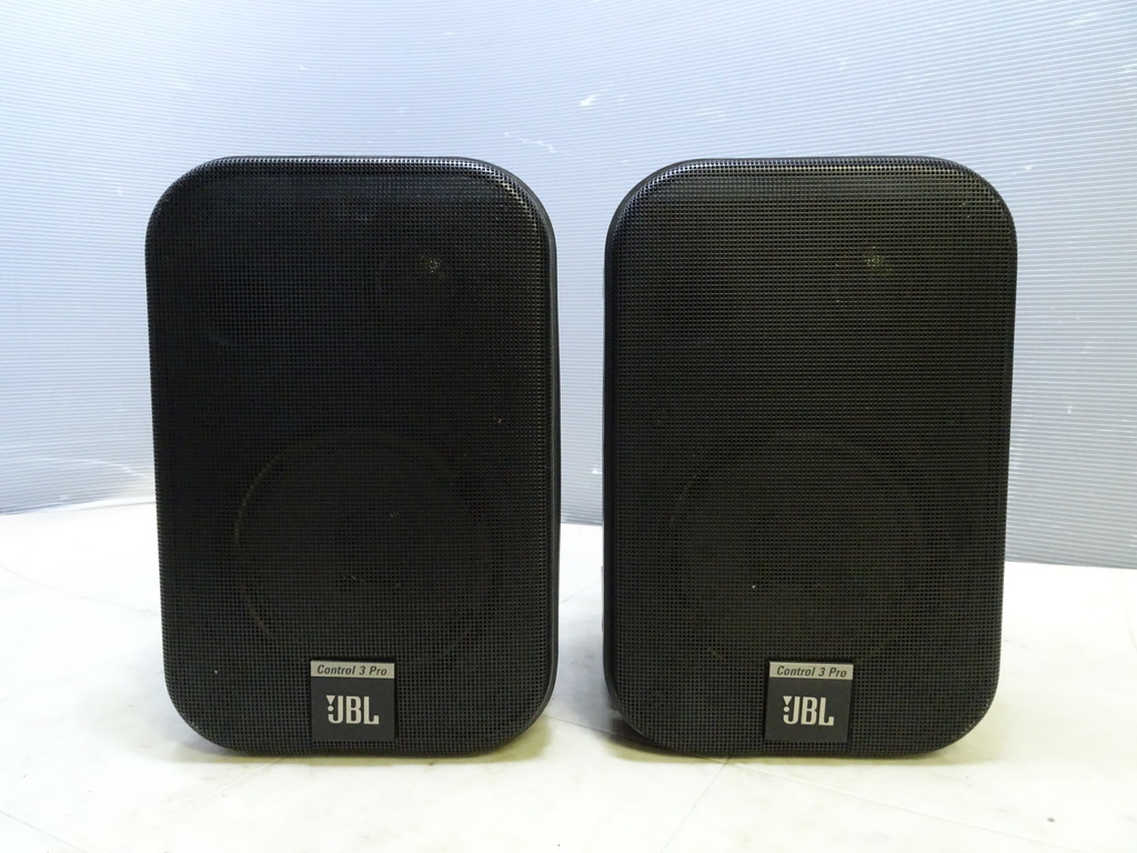 JBL Control 3 Pro スピーカー ペア　音出し確認済み 難あり・エッジ割れ□JBL Control 3 Pro ペアスピーカー 音出しOK