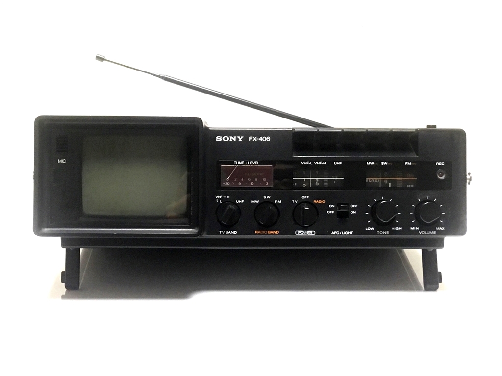 SONY FX-406 ソニー ラテカセ 白黒4型 テレビ カセットレコーダー