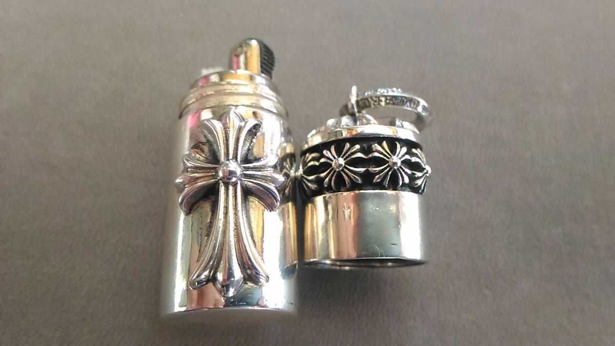 CHROME HEARTS CHクロス シリンダー オイルライター シルバー925 