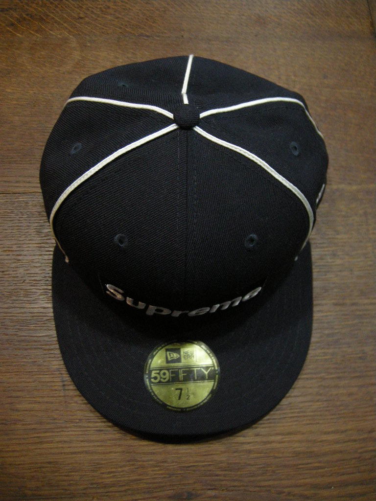 Supreme シュプリーム キャップ ネイビー ボックスロゴ NEW ERA
