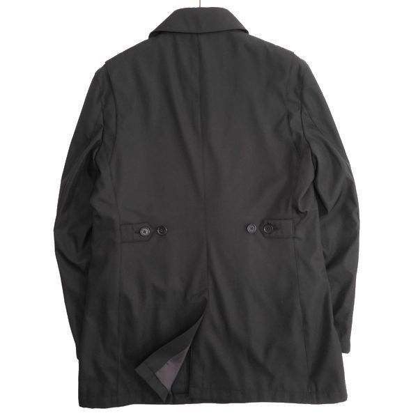 ■3シーズン対応 中綿ベストライナー付き ビジネス定番 新品 オリヒカ ORIHICA シャドーストライプ ステンカラー コート M 黒1108_554