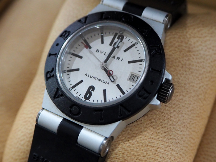 アルミニウム ブルガリ BVLGARI AL32TA⁄ラバーベルト クオーツ 公式 