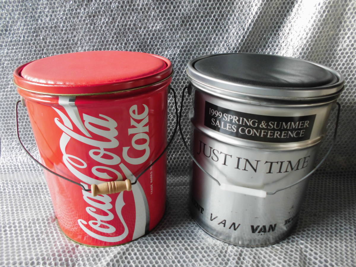 Coca-Cola コカ・コーラ ペール缶スツール 椅子 4個セット Coca-Cola
