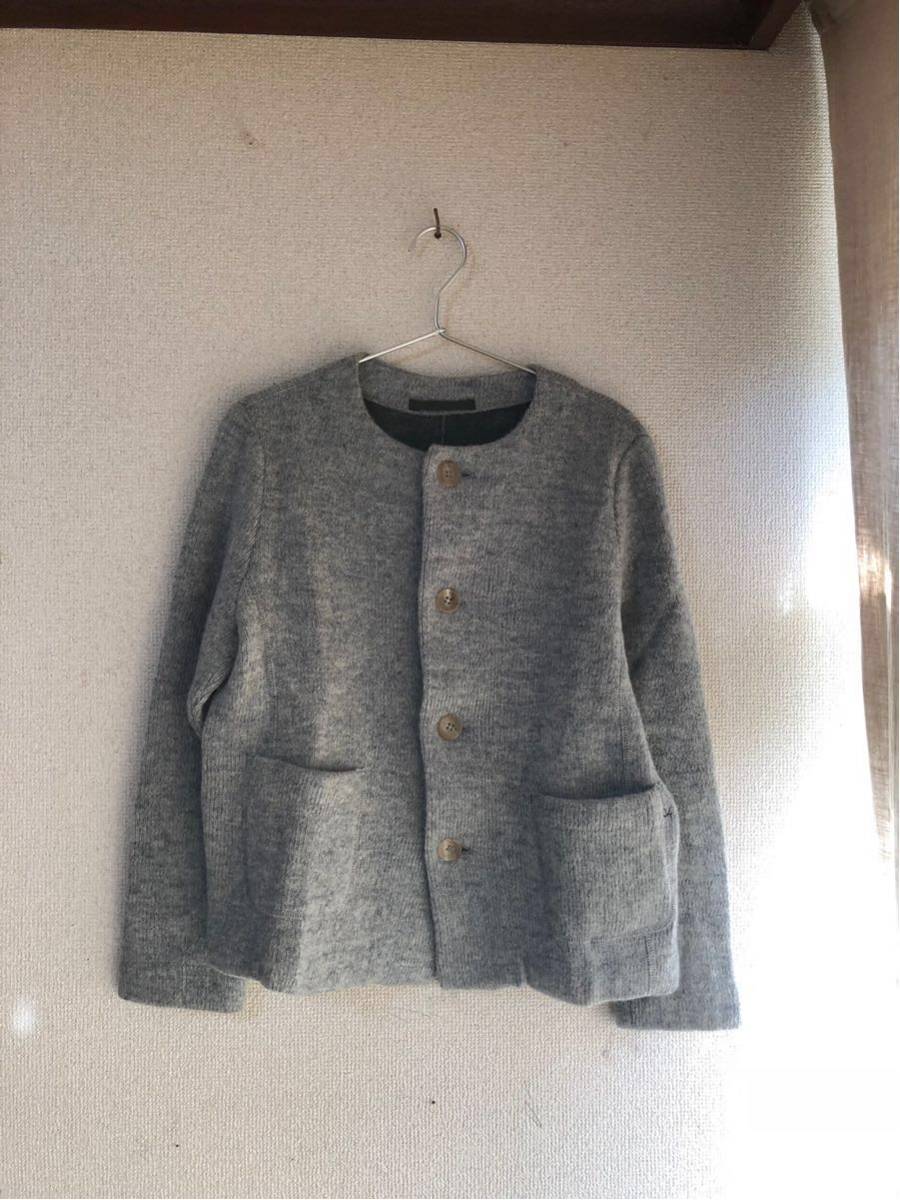 45r ニット ノーカラー ジャケット 45rpm カットソーカーディガン