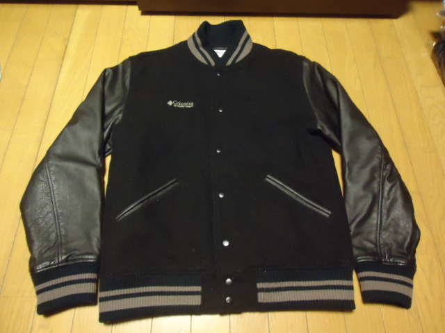 Columbiaコロンビア】袖レザースタジャンL☆世界的人気アウトドア 