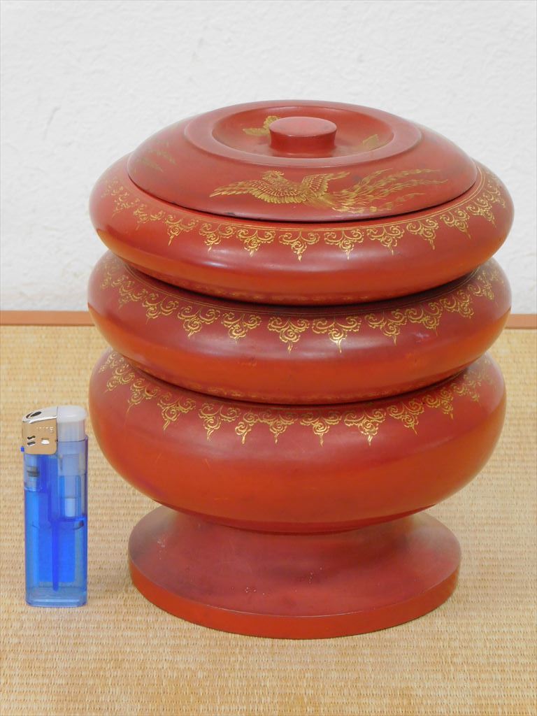 ◇茶道具 真塗 松蒔絵 炉縁 経年保管品◇ 炉縁 茶道具 共