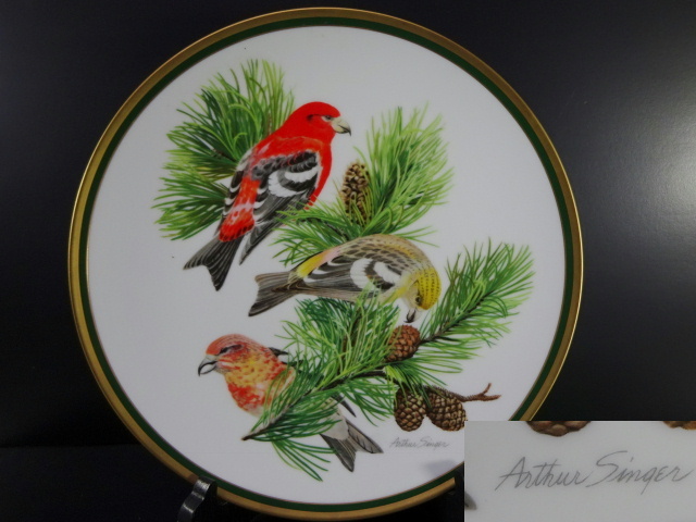 ◇花鳥十二カ月 □□⑦ フランクリンミント 磁気製飾皿コレクション 飾