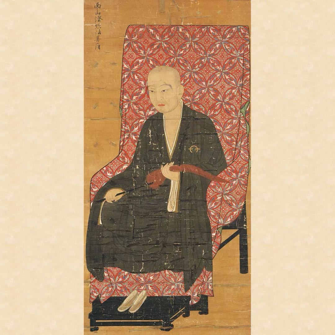日本 仏像画【道宣弁護士像】 ★掛軸★大珍品★希少品