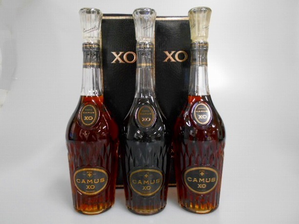 飲料・酒 CAMUS XO ブランデー 3本セット 古酒