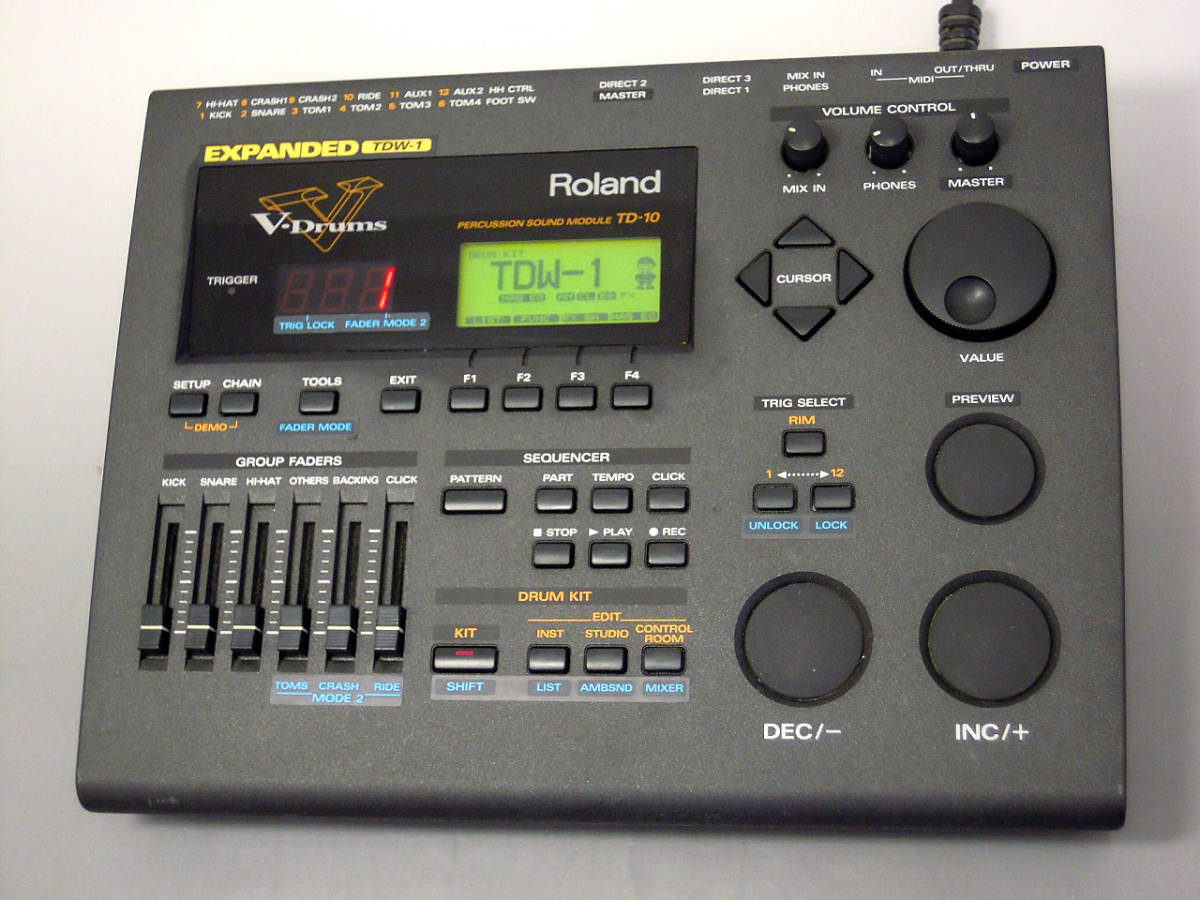 Roland/ローランド ドラム音源モジュール TD-10 TDW-1拡張済 管)TGS TD 