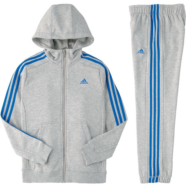  アディダス adidas 140cm スウェット グレー／ブルー 上下セット(上下セット)｜売買されたオークション情報、yahooの商品情報をアーカイブ公開 - オークファン 上下セット