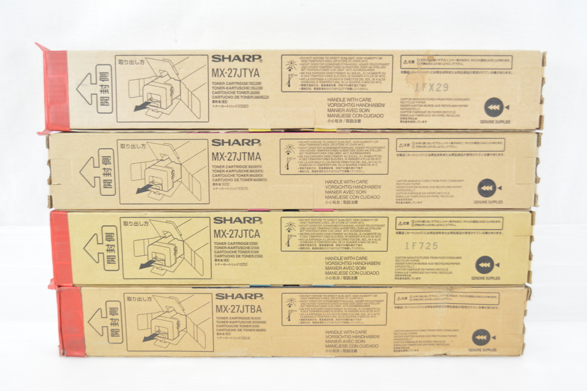 未使用 SHARP 純正トナー カートリッジ MX-27JT 4色セット　032H854L
