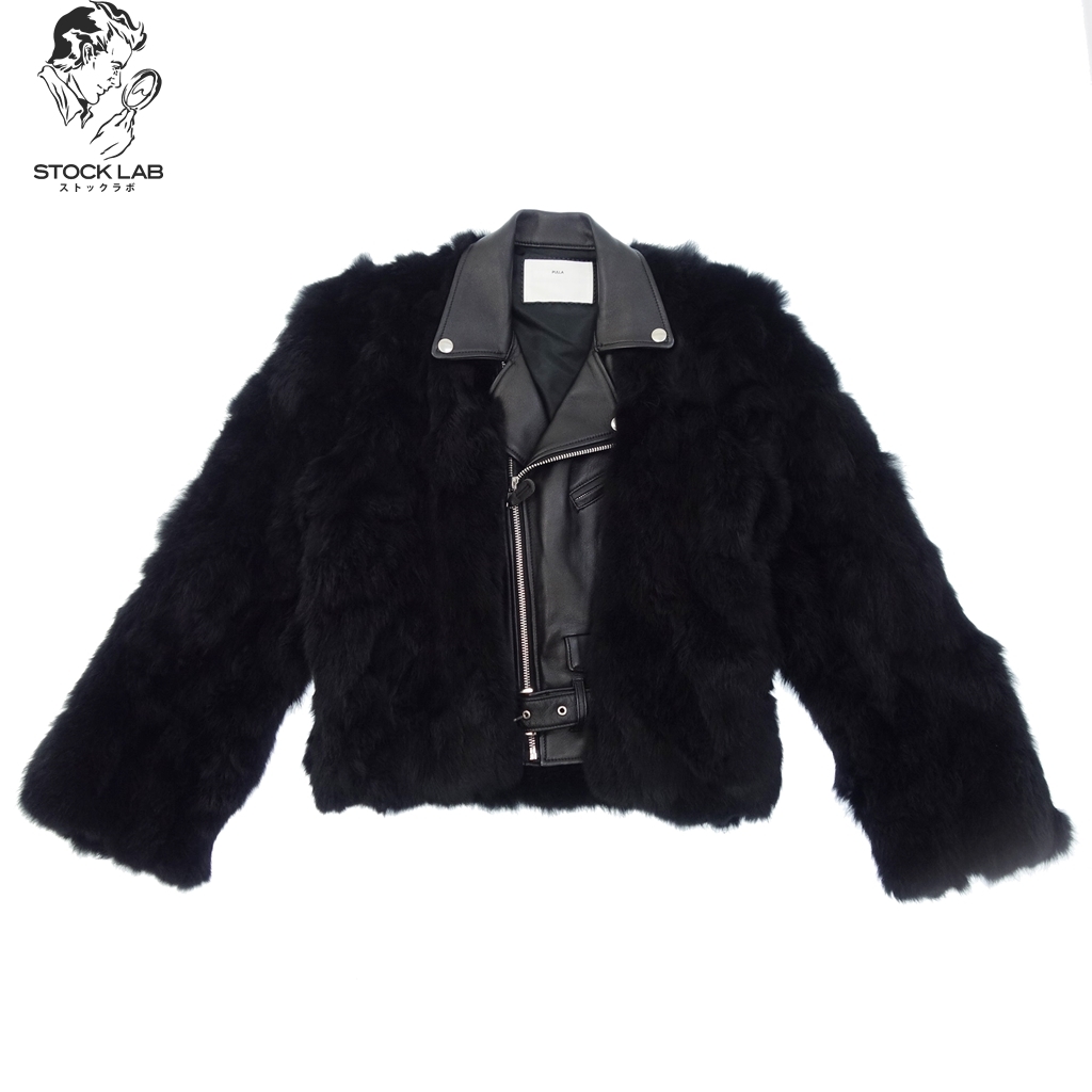 極美品◇TOGA トーガ ラムレザー ラビットファー ライダースジャケット
