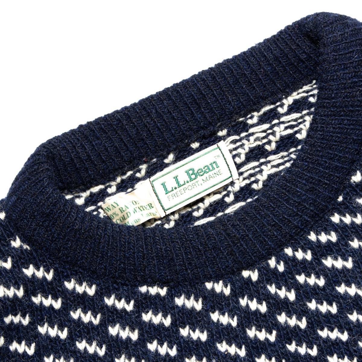 極美品 80s llbeanバーズアイニット エルエルビーン L.L.Bean 最終 