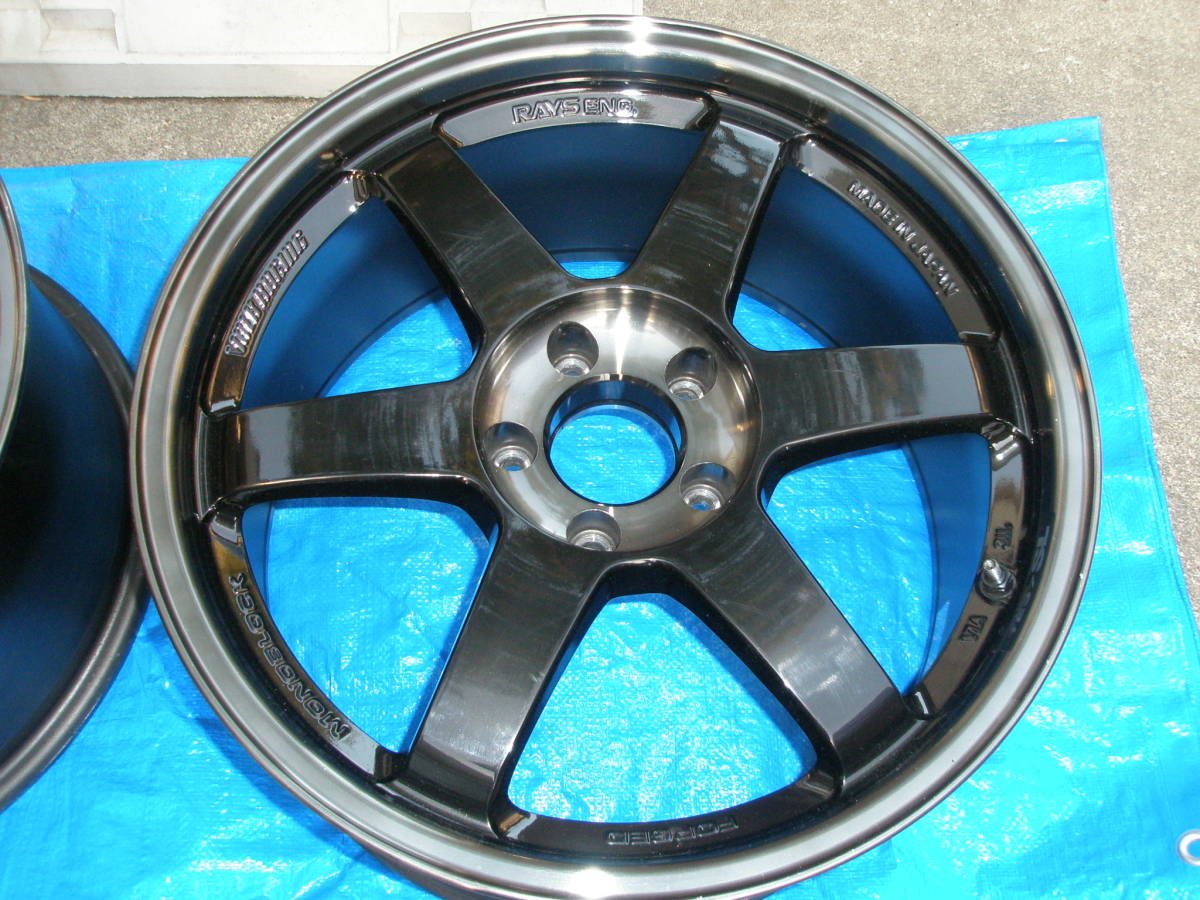 中古 美品 RAYS TE37 SL 18インチ 9.5J+35 5H 114.3 2点