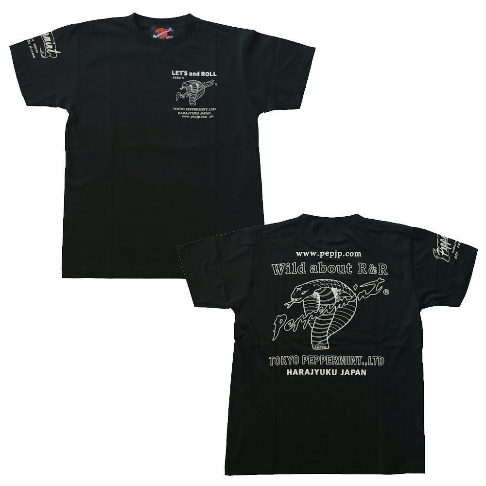 ペパーミント　ロカビリー OUT LINE COBRA TEE 黒 サイズL☆PEPPERMINT ペパーミント☆ROCKABILLY