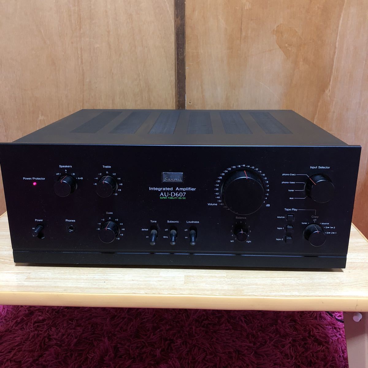サンスイ プリメインアンプAU-D607 通電確認はいたしましたが 【公式通販】