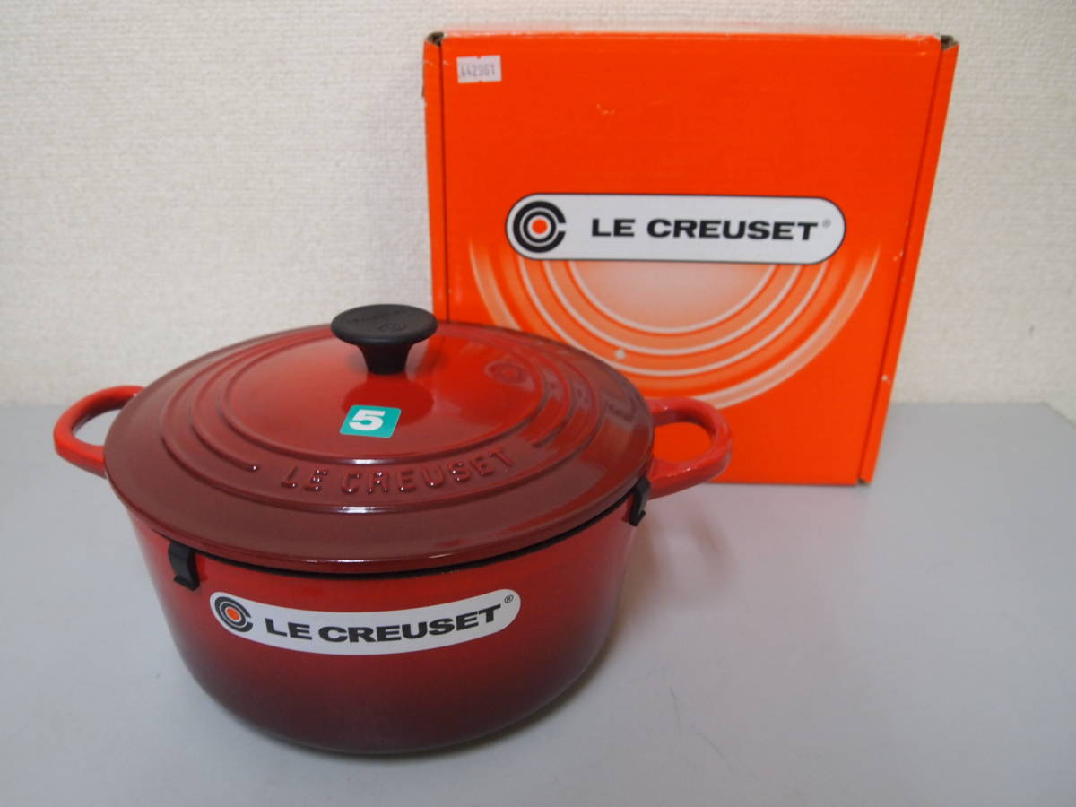 ☆未使用 ル・クルーゼ LE CREUSET 22㎝ 3L ココット ロンド チェリー 