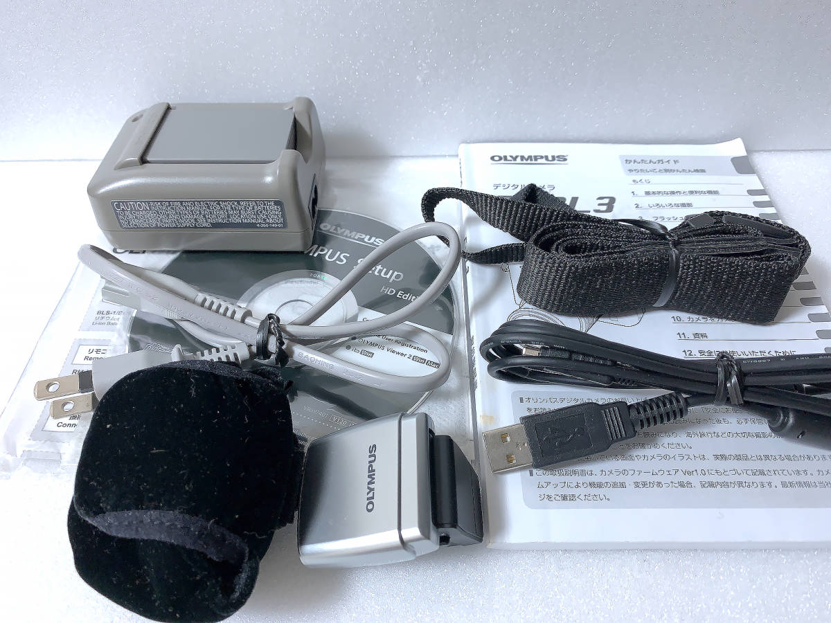 □ OLYMPUS オリンパス PEN Lite E-PL3ボディシルバー □極めて美品 +