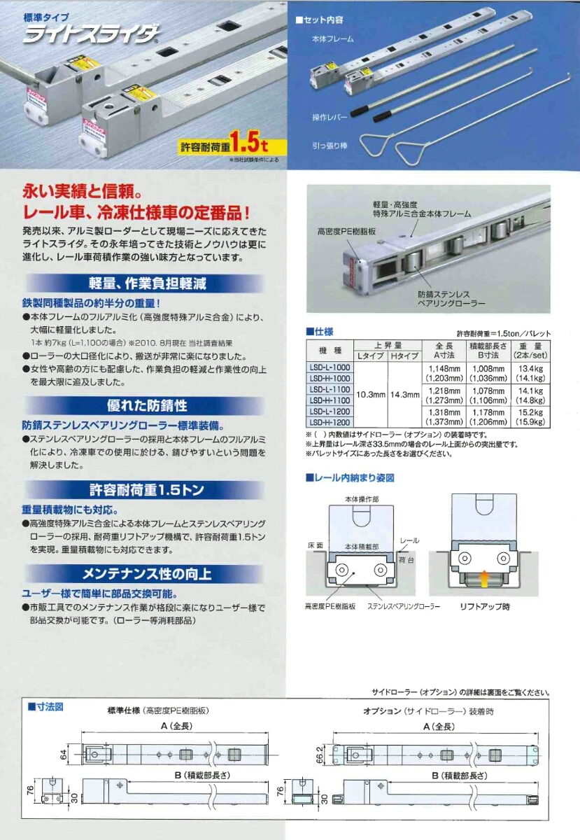 軽量】日軽金アクト ライトスライダー ジョルダー ジョロダー 【アルミ 
