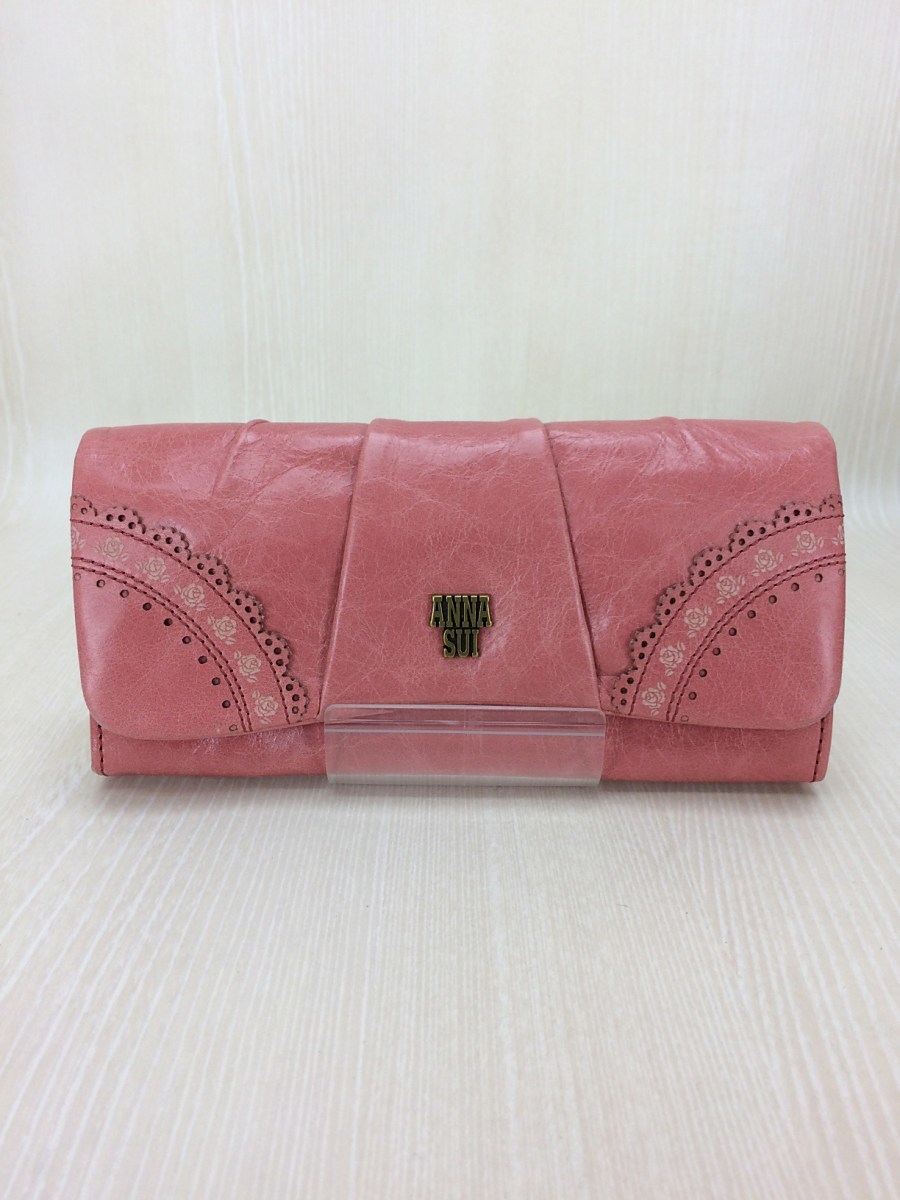 ANNA SUI◇角スレ有/長財布/-/PNK/中古/セカスト/アナスイ ANNA ⁄ |