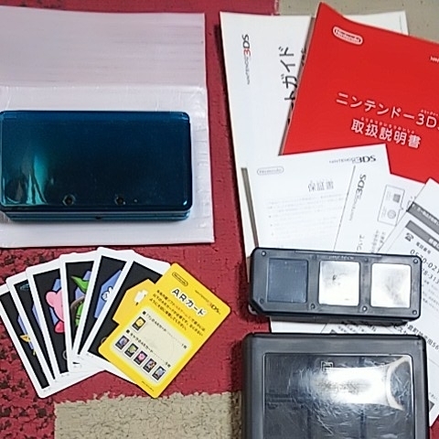 【セール，品質保証】 ニンテンドー3DS 本体 アクアブルー グリーン 任天堂 Nintendo おまけ&rarr;ソフト収納ケース二個付き クリスマス プレゼントに(ニンテンドー3DS本体)｜売買されたオークション情報、yahooの商品 ニンテンドー3DS本体