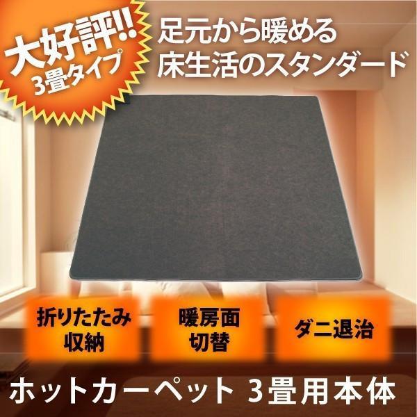 送料無料 3畳用 ホットカーペット195×235cm ダニ退治機能 新品