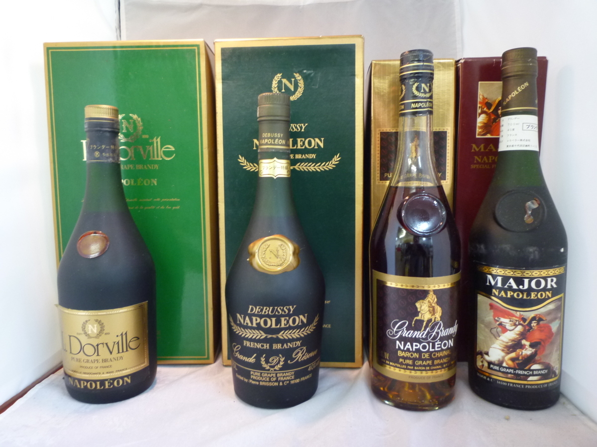 飲料・酒 フランス産ブランデー5本セット （特級2本含）XO、NAPOLEON