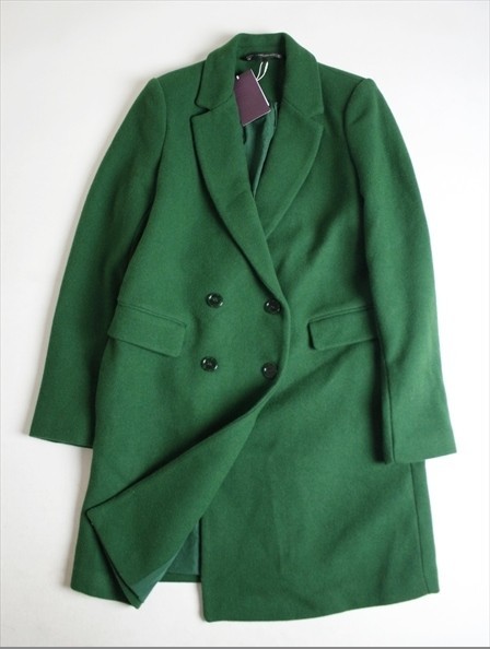 新品□ザラZARA 上質ウールメルトン 綺麗色すっきりチェスターコート