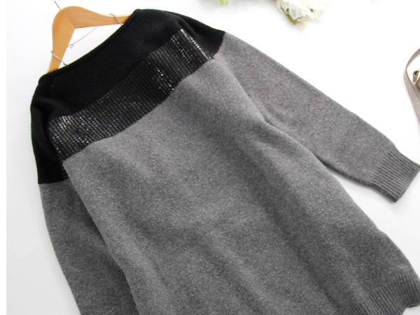 安い 正規 店 セオリーリュクスTheory luxe☆カシミア混ウール配色 