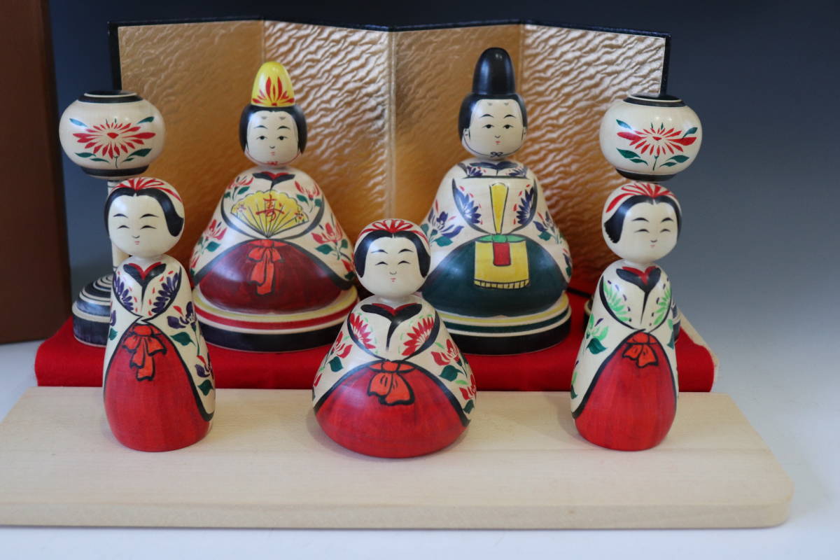 侍】大正昭和初期 蒔絵雛道具 掛盤揃 高付 菱臺 入れ子小箱 など 大正