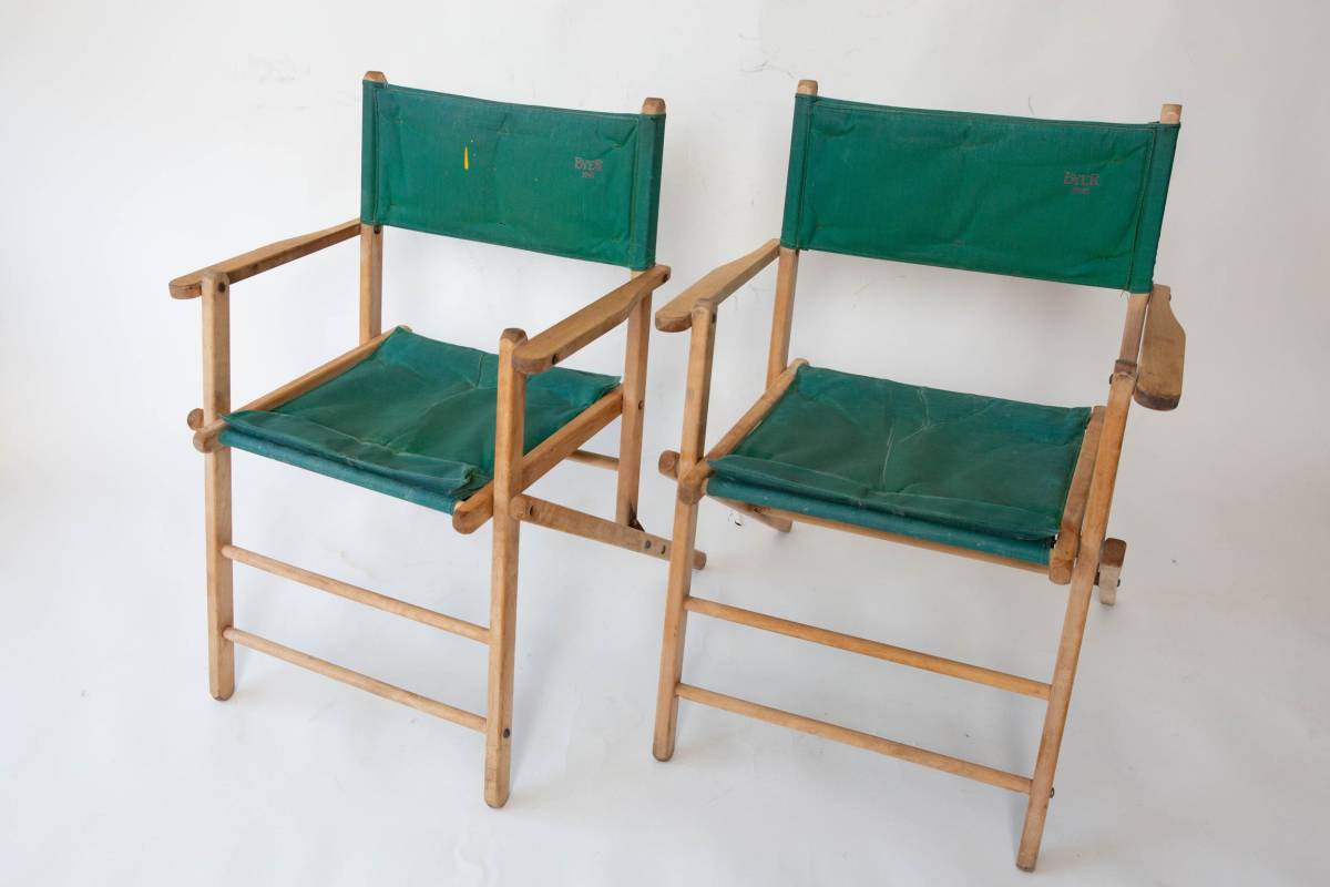 BYER USA チェア Yahoo!オークション MADE IN （紺 カラバスデッキ
