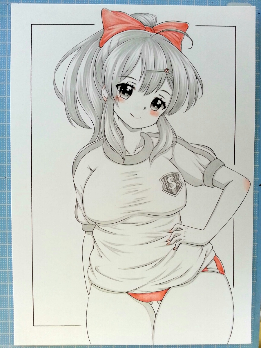 手描きイラスト ガールフレンド 仮 櫻井明音 体操服 B5 手描きイラスト 売買されたオークション情報 Yahooの商品情報をアーカイブ公開 オークファン Aucfan Com