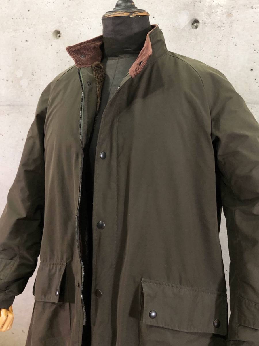 希少 《 Needles / Aラインシルエット 》 美品 【 ニードルス 裏ボア オリーブ×ブラウン コート S 日本製 ネペンテス 】