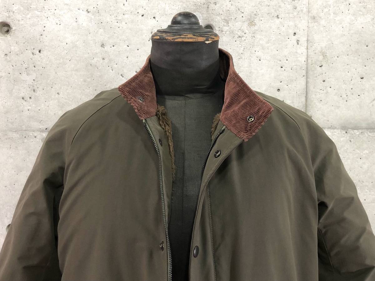 希少 《 Needles / Aラインシルエット 》 美品 【 ニードルス 裏ボア オリーブ×ブラウン コート S 日本製 ネペンテス 】