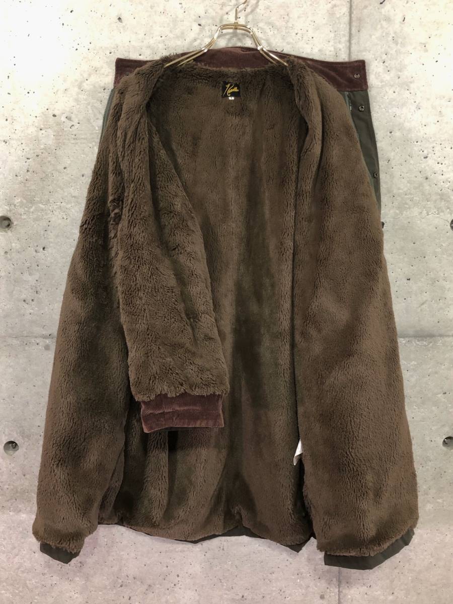 希少 《 Needles / Aラインシルエット 》 美品 【 ニードルス 裏ボア オリーブ×ブラウン コート S 日本製 ネペンテス 】