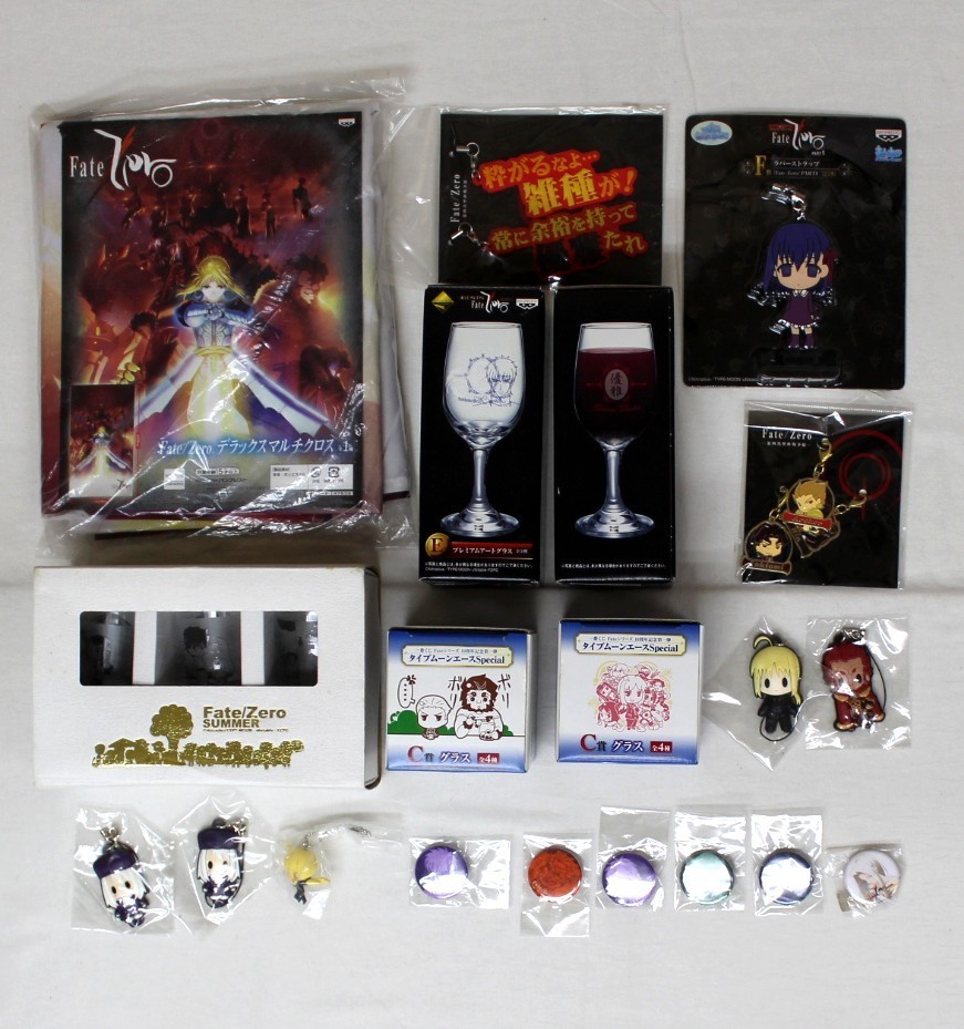 B00 Fate Zero 缶バッジ ラバーストラップ グラス マルチクロス まとめ大量グッズセット品(コミック、アニメグッズ)｜売買された ...