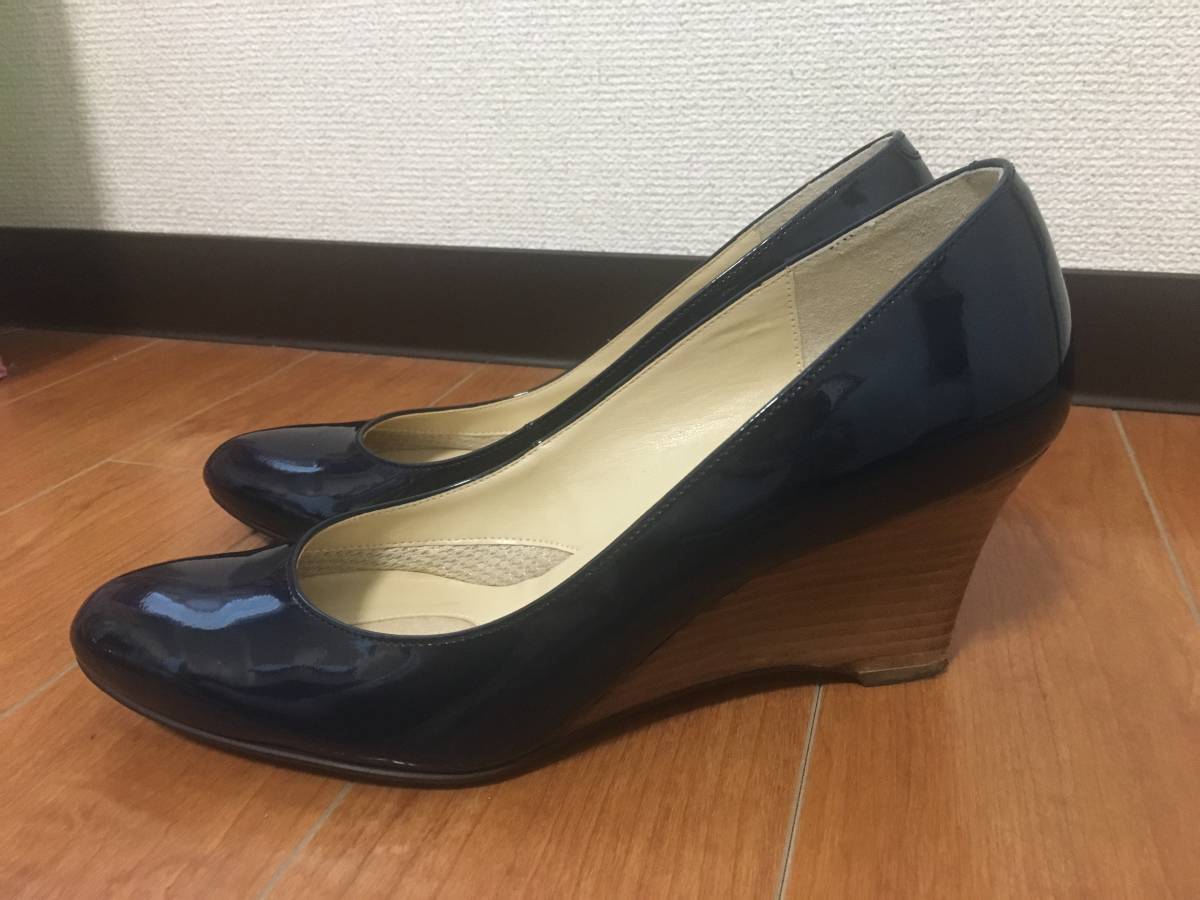 ダイアナ ウェッジソール エナメル 25cm ダイアナ ウェッジソール