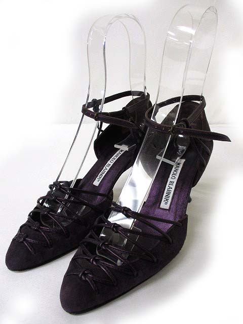  マノロブラニク MANOLO BLAHNIK アンクル ストラップ パンプス パープル 紫系 34 1/2 21.5 シューズ 靴 IBS2 190201MS01B(靴)｜売買されたオークション情報、yahooの商品情報をアーカイブ公開 - オークファ 靴