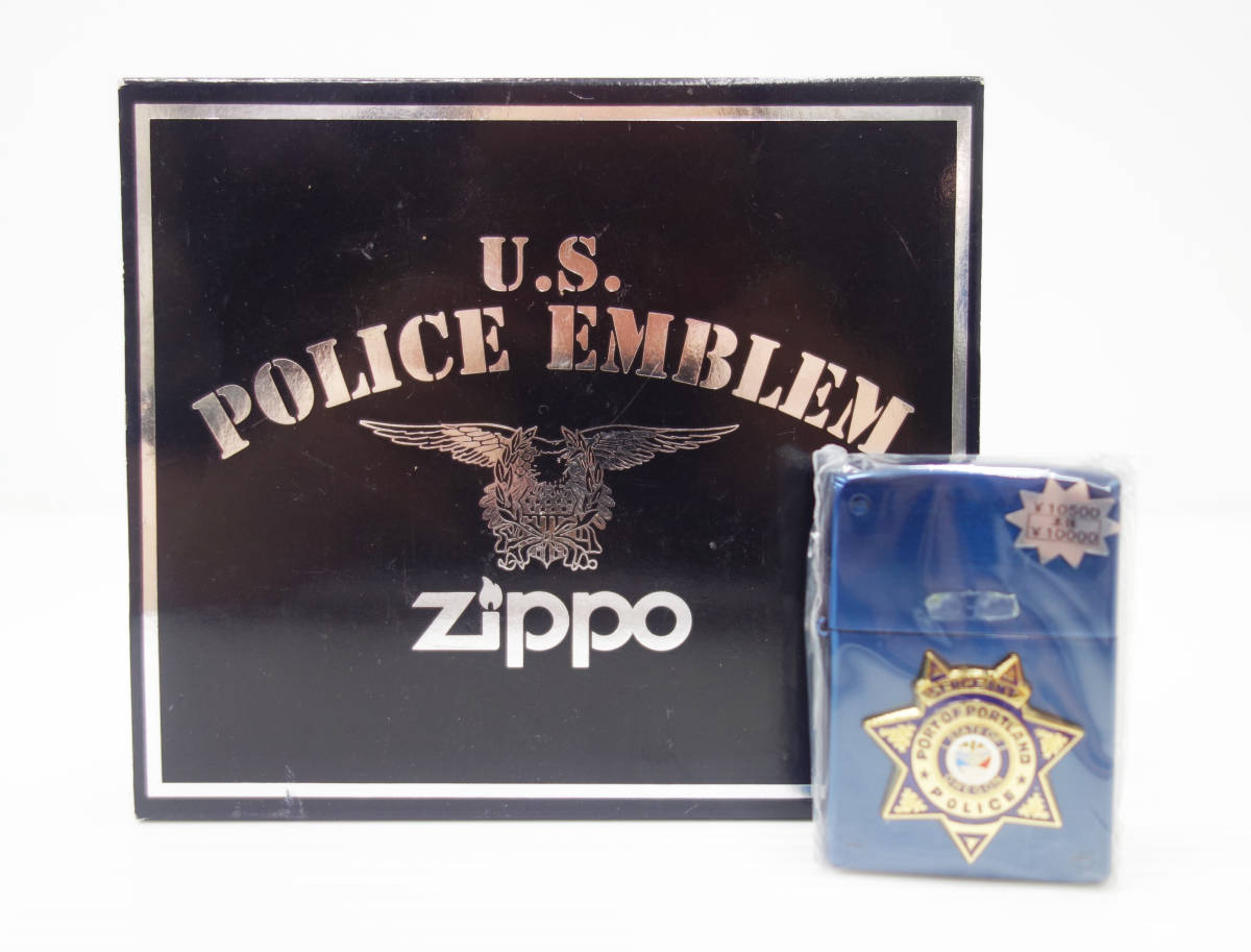 100%新品，送料無料 B13 未着火 ZIPPO ジッポー オイルライター POLICE EMBLEM オレゴン州 警察 ブルー 限定250個 LEDライト付き 現状品(その他)｜売買されたオークション情報、yahooの商品情報をアーカイブ公開 - オーク Zippo