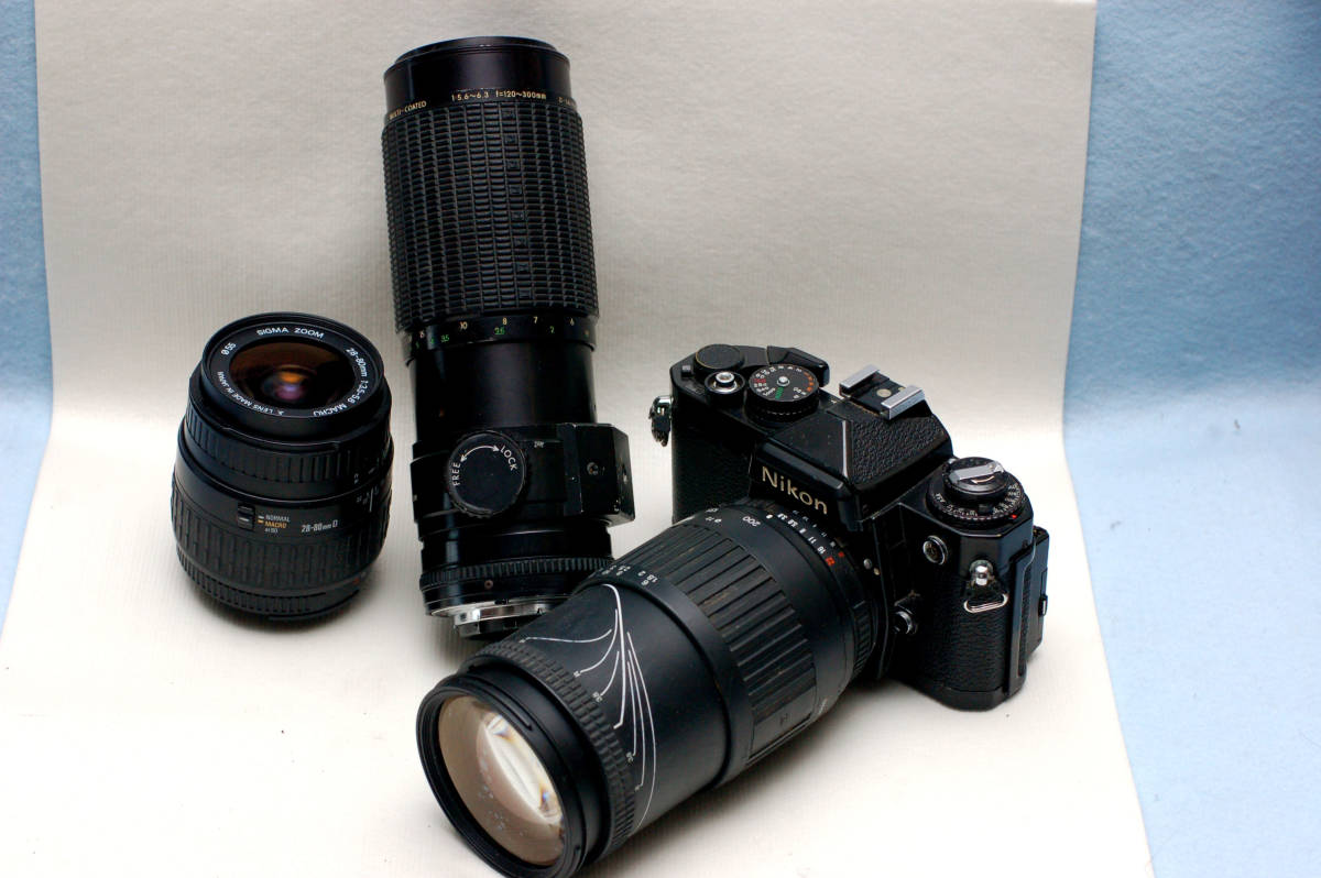 Nikon ニコン製 昔の高級一眼レフカメラ（FEボディ + FEボディ） 2台
