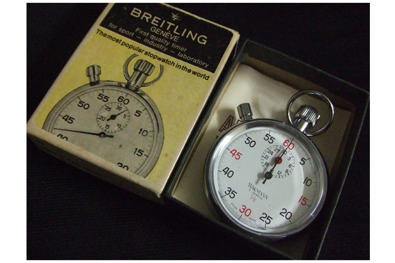 BREITLING 箱付OH歴有当時物 WAKMANNストップウォッチ米軍仕様